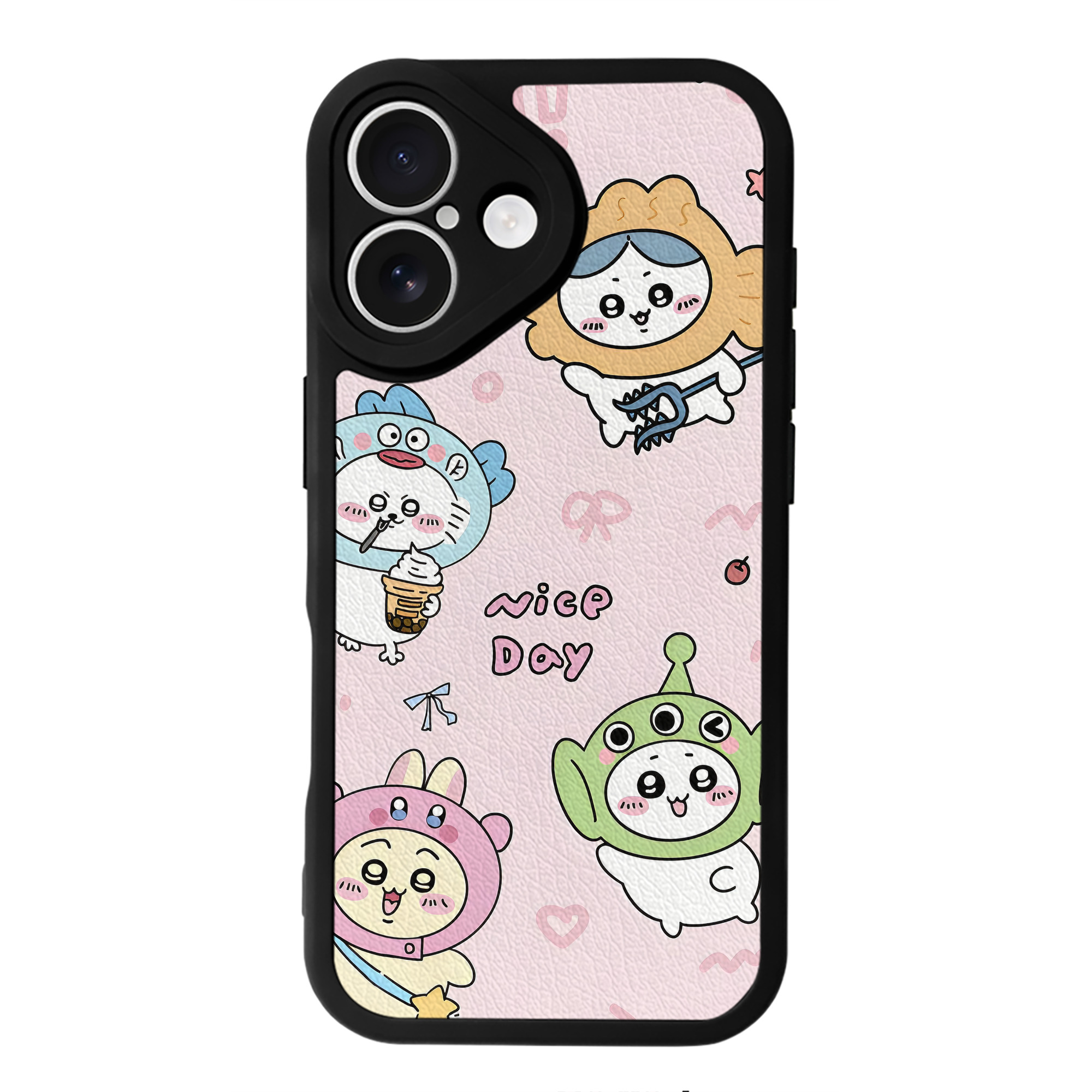 （画像用） ちいかわ Chii-kawa 【iPhone 16シリーズ対応】シリコンスマホケース（レザー調） 材質：シリコン